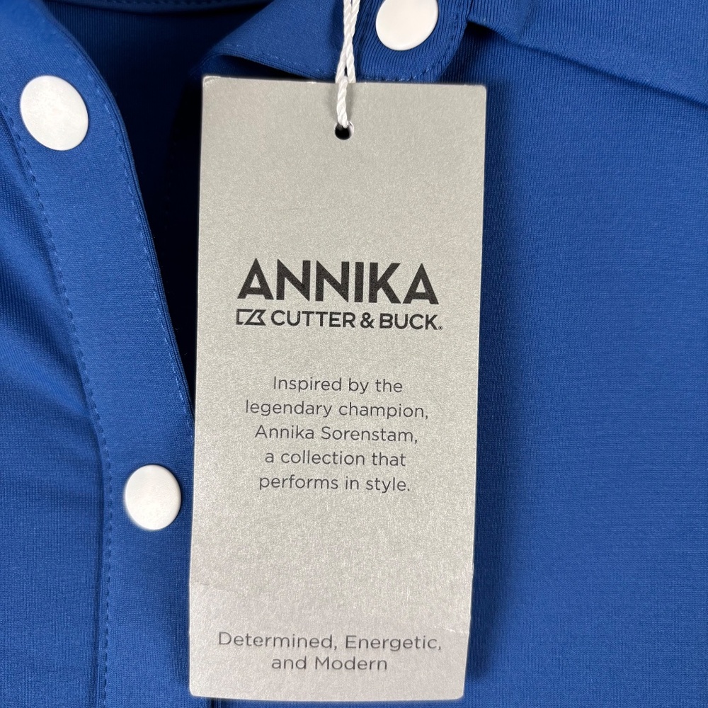 Annika, Women’s Size S, Blue, DryTec, Polo Shirt, UPF 50+, NWT Cutter and Buck - Picture 4 of 12